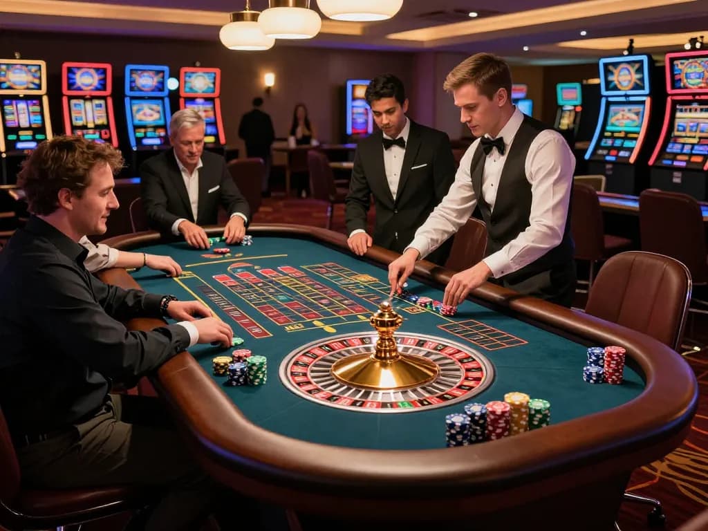 Engaging players at the roulette table feeling the thrill of OPEN88 đăng ký for a top-tier casino experience.