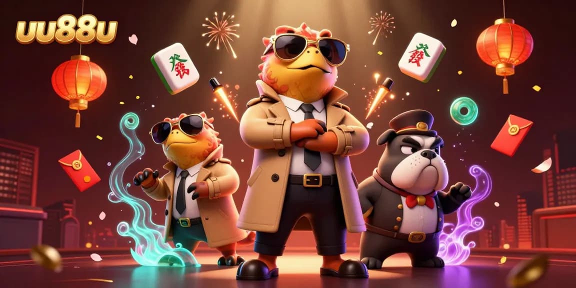 Experience exciting gameplay at uu88u with raptors in a trench coat entering a VIP casino lounge.