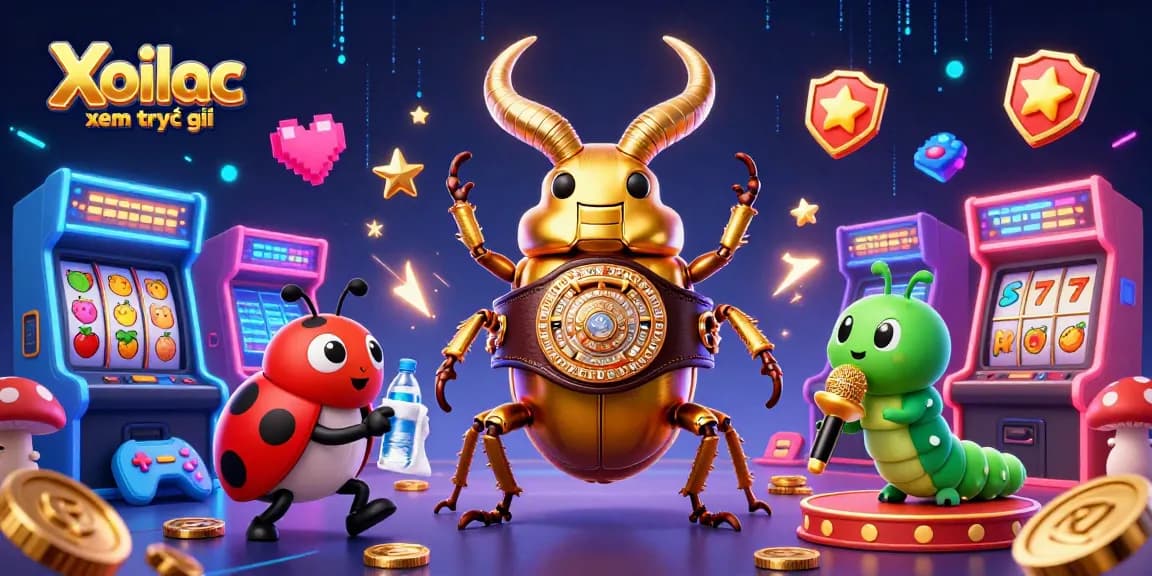 Experience thrilling gameplay with Xoilac xem trực tiếp featuring unique characters in vibrant casino design.