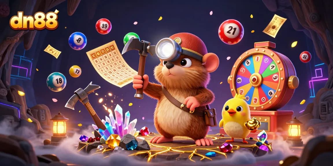 dn88 players engage in exciting gaming with a treasure hunter and lottery elements
