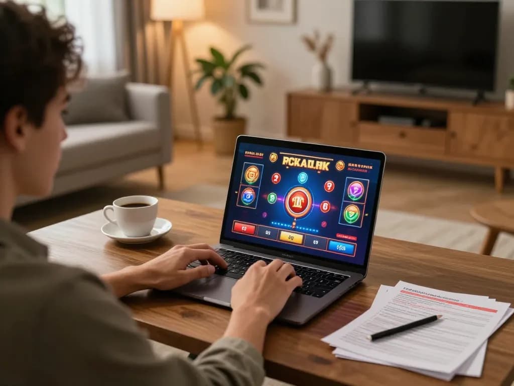 Engaging in online gambling at https://rr88co.net/ with a cozy atmosphere and vibrant game interface.