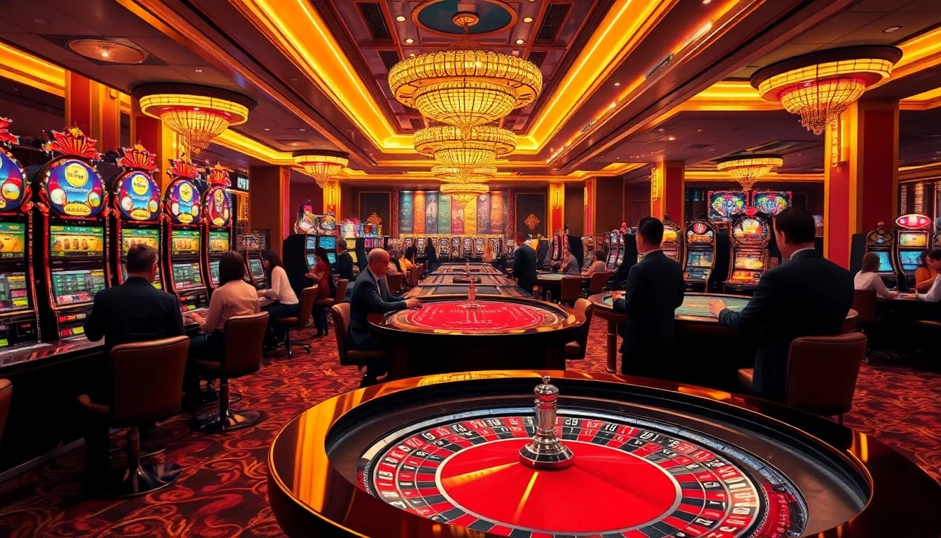 Experience the excitement at du88 trang chủ with vibrant casino scenes featuring engaging games.