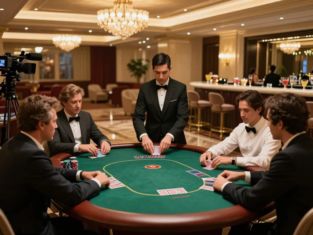TWIN68 players enjoying an exhilarating poker game in a luxurious VIP casino setting.