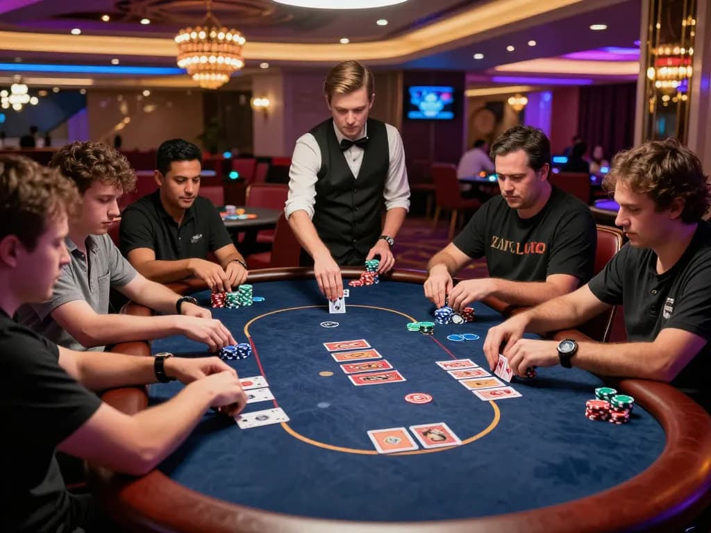 Exciting poker gameplay at 789CLUB with players placing bets and focused on their hands.