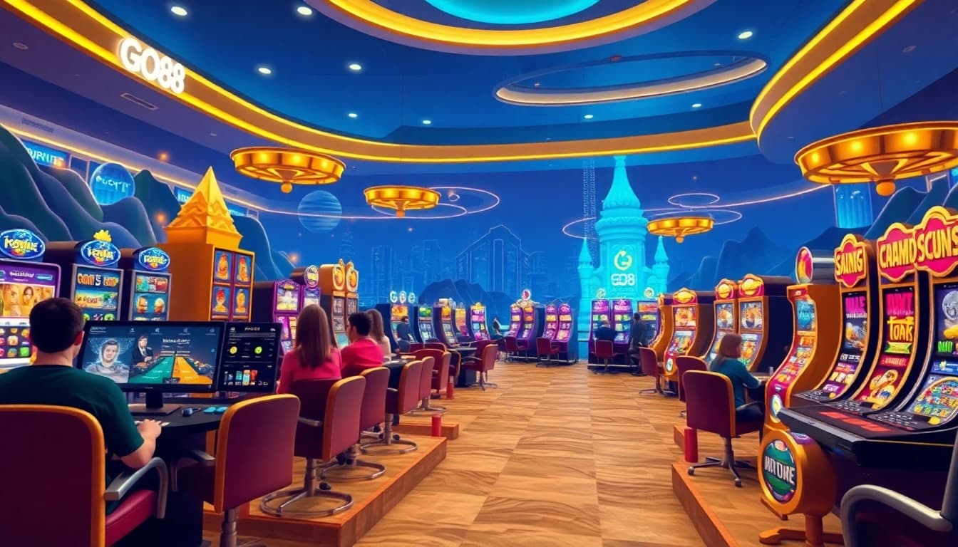 Players enjoy diverse games on the GO88 platform, showcasing a vibrant online gaming experience.