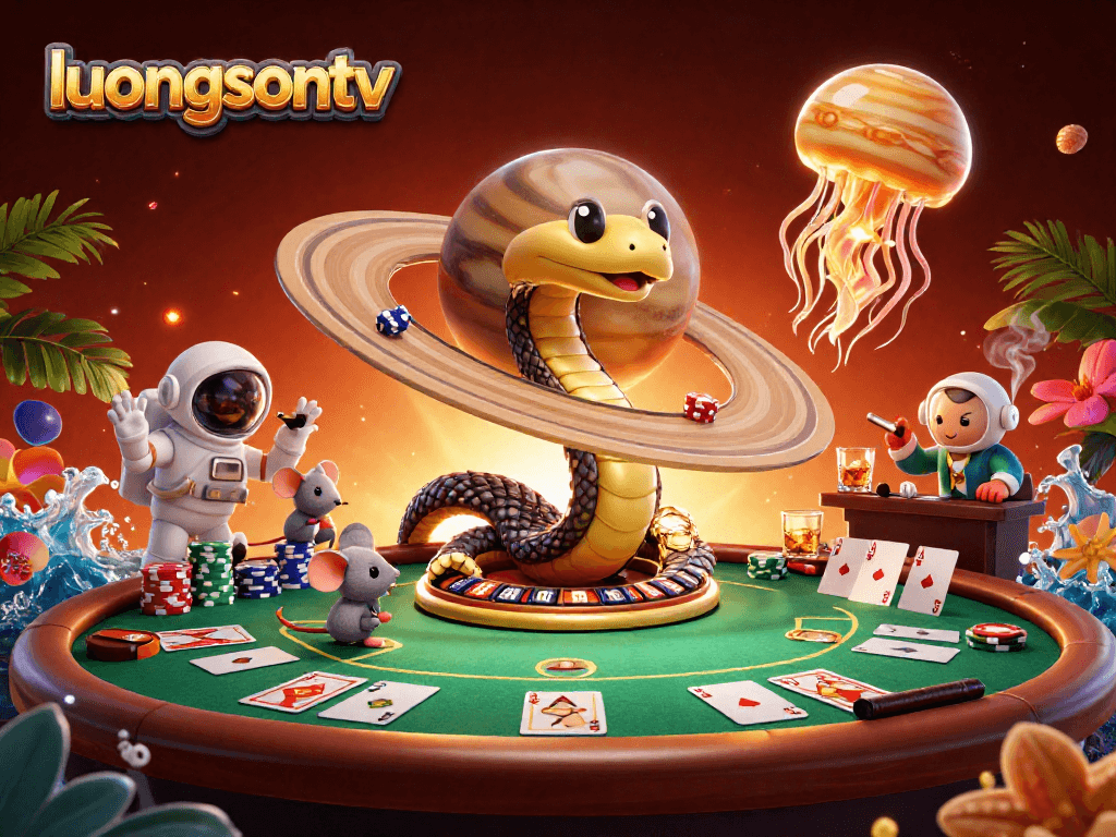 Experience thrilling gaming action with luongsontv as charming astronaut mice gamble among Saturn's rings.