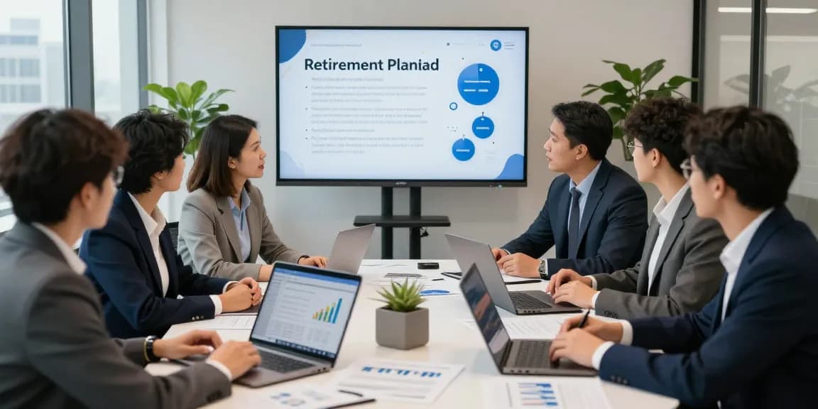 Financial advisor Hampton VA team discussing wealth strategies in a modern office.