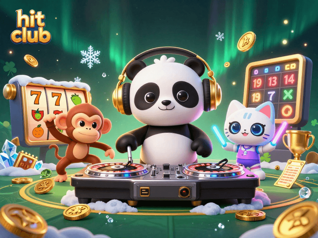 Engage with the hit club through vibrant 3D illustration showcasing casino excitement and fun.