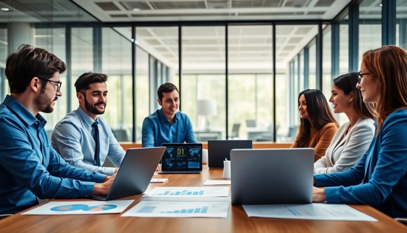 Quickplus Business Consultants collaborating in a modern office for effective strategies.