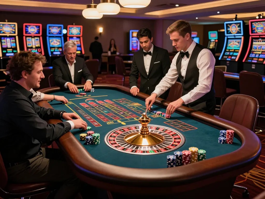 Engaging players at the roulette table feeling the thrill of OPEN88 đăng ký for a top-tier casino experience.