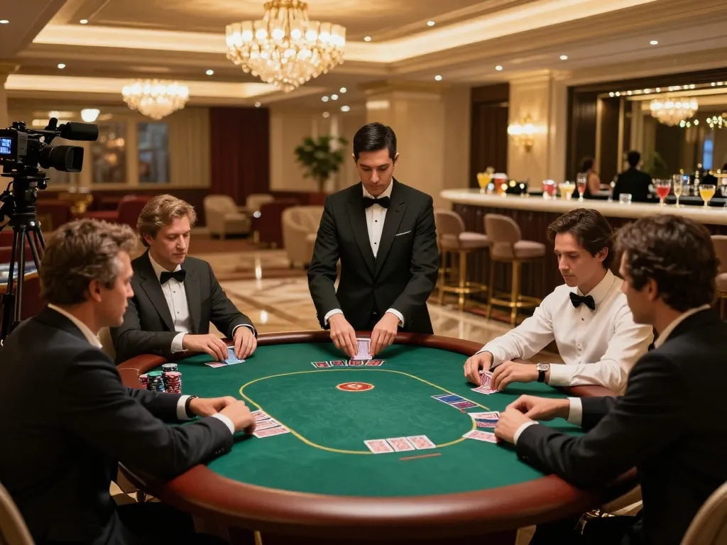 TWIN68 players enjoying an exhilarating poker game in a luxurious VIP casino setting.