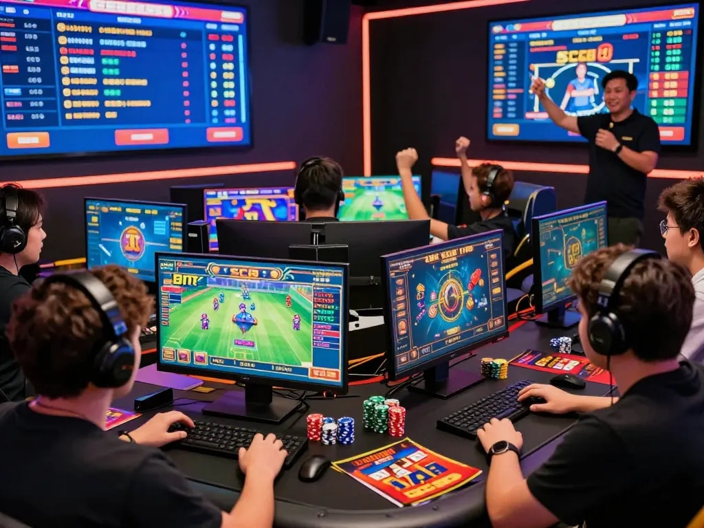 Players experiencing dynamic online gaming at https://sc88e.com/, showcasing diverse betting games and vibrant atmosphere.