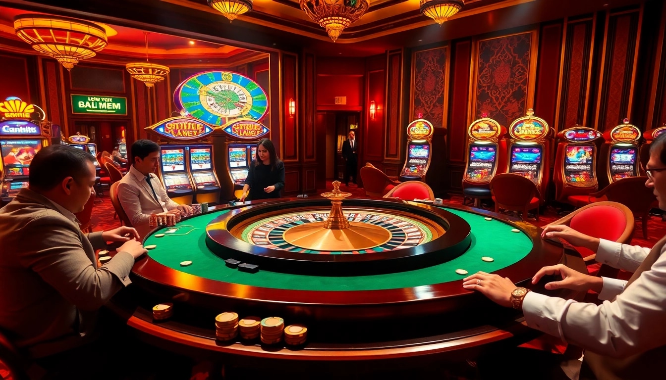 Experience the excitement of casino gaming with 98win com's vibrant roulette table and engaging atmosphere.