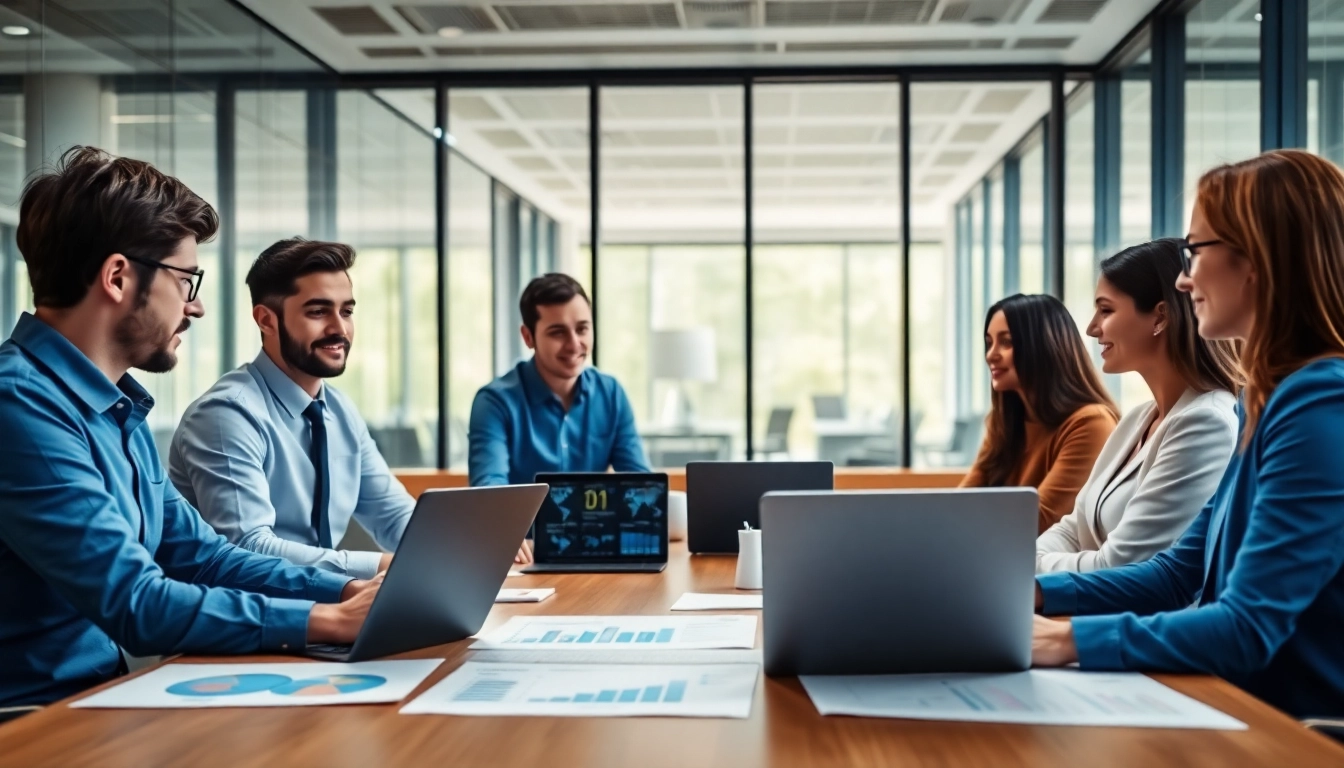 Quickplus Business Consultants collaborating in a modern office for effective strategies.