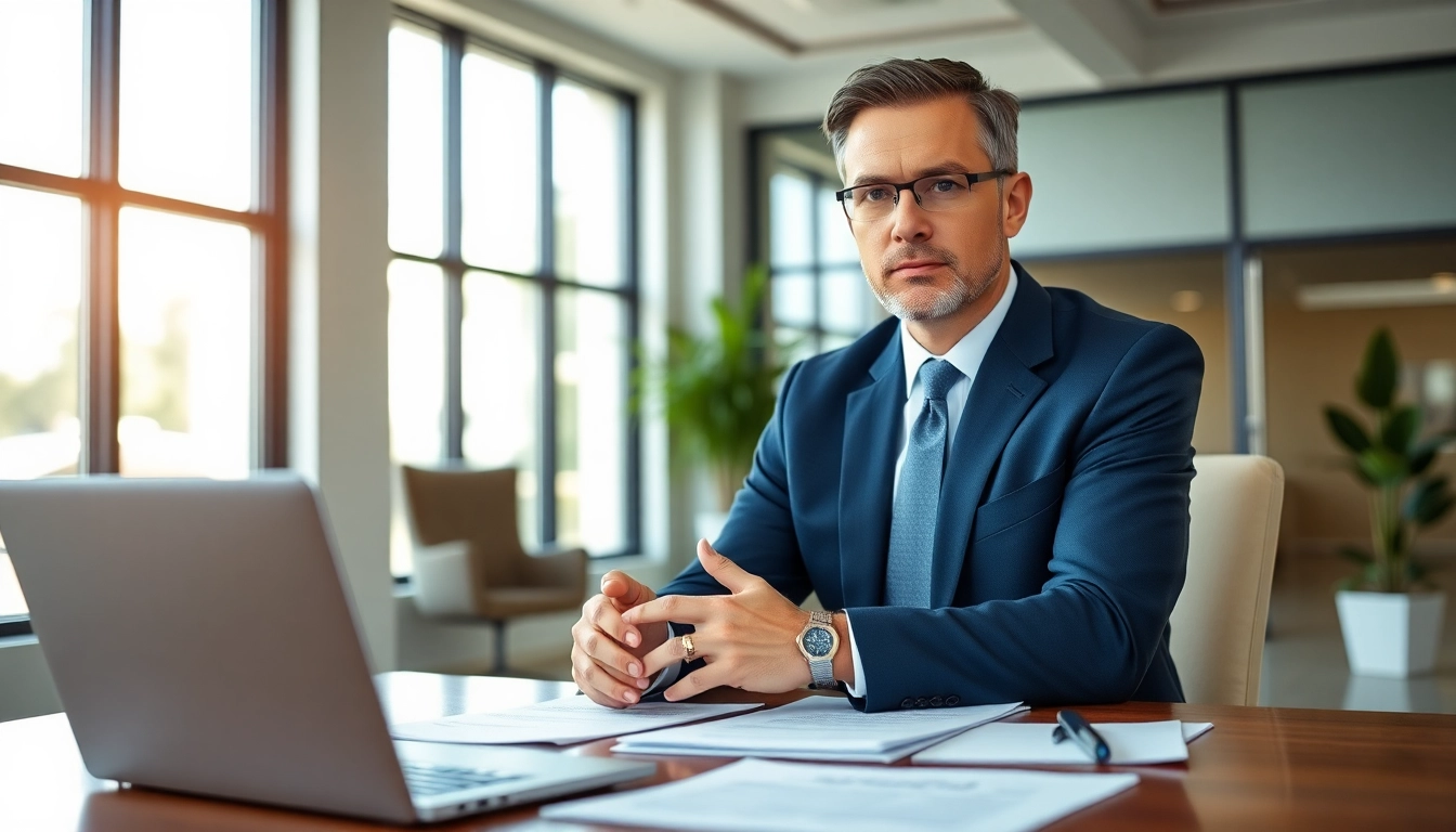 Clearwater truck accident lawyer providing legal advice in a professional office setting.