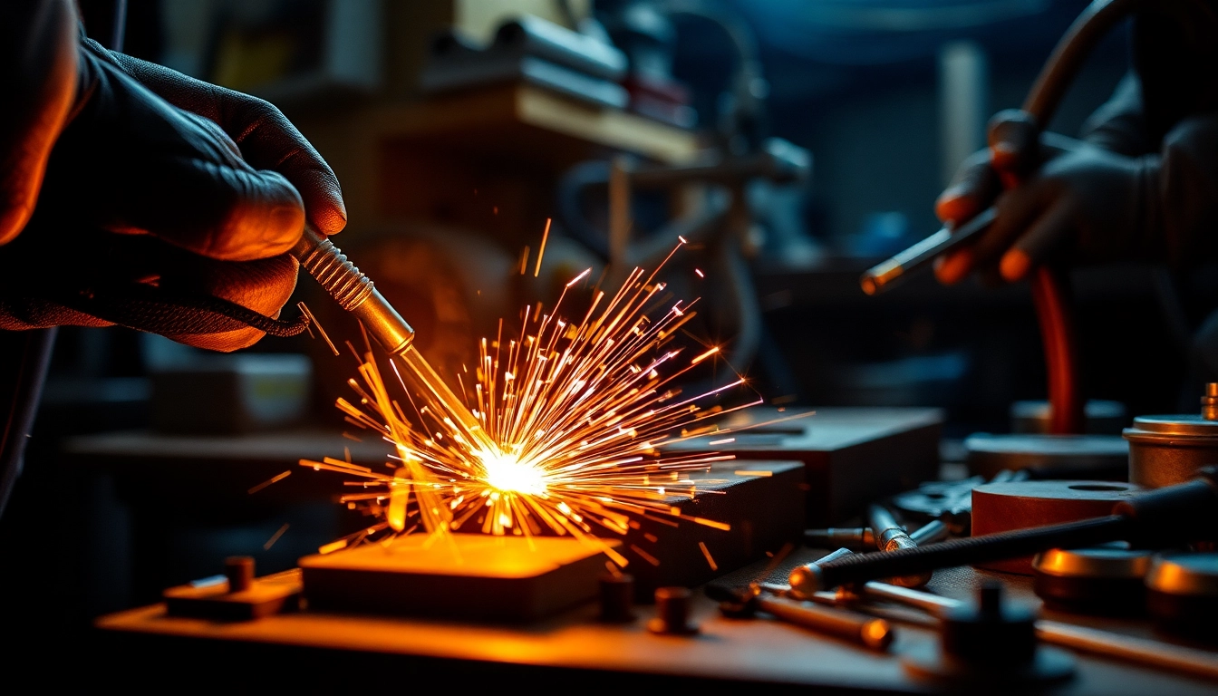 Artisans expertly applying silver brazing rods for metal joining tasks.