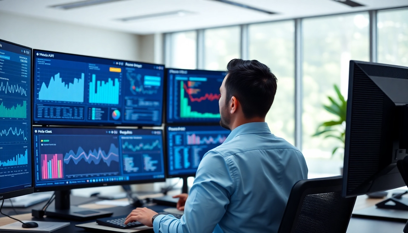 Visualize bulk whois API usage with a modern workstation displaying data analysis tools and charts.
