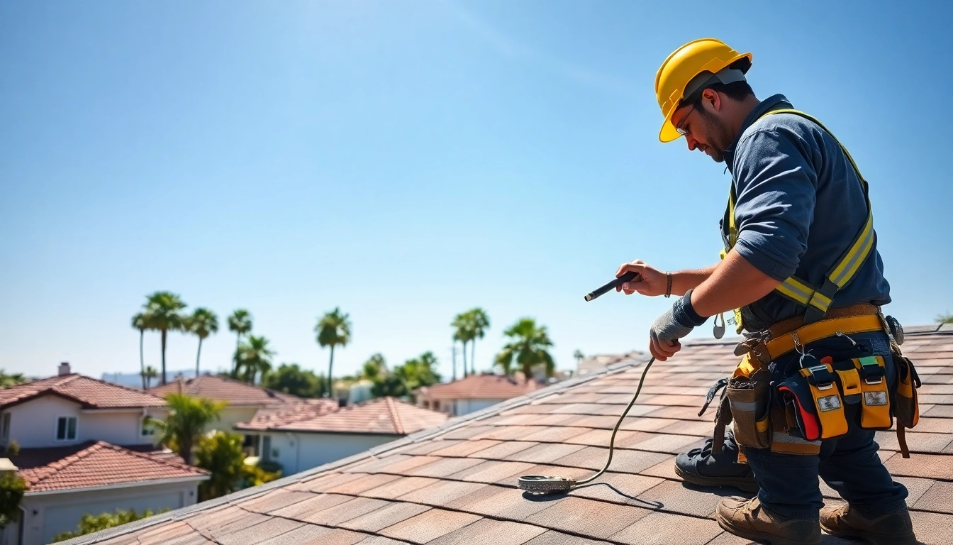 Engaging roof repair Bay Area scene with contractors working on a sunny residential rooftop.