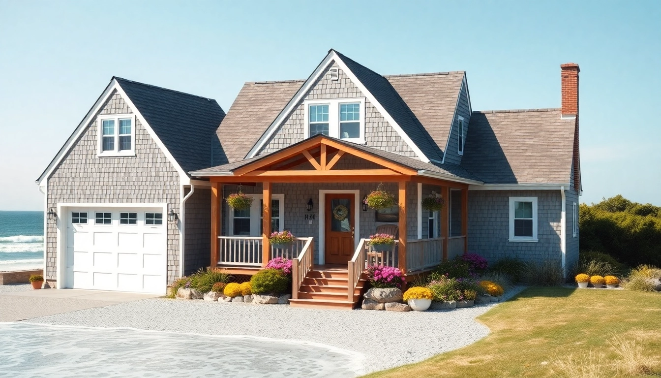 Vibrant Cape Cod homes showcasing traditional architecture with attached garage features.