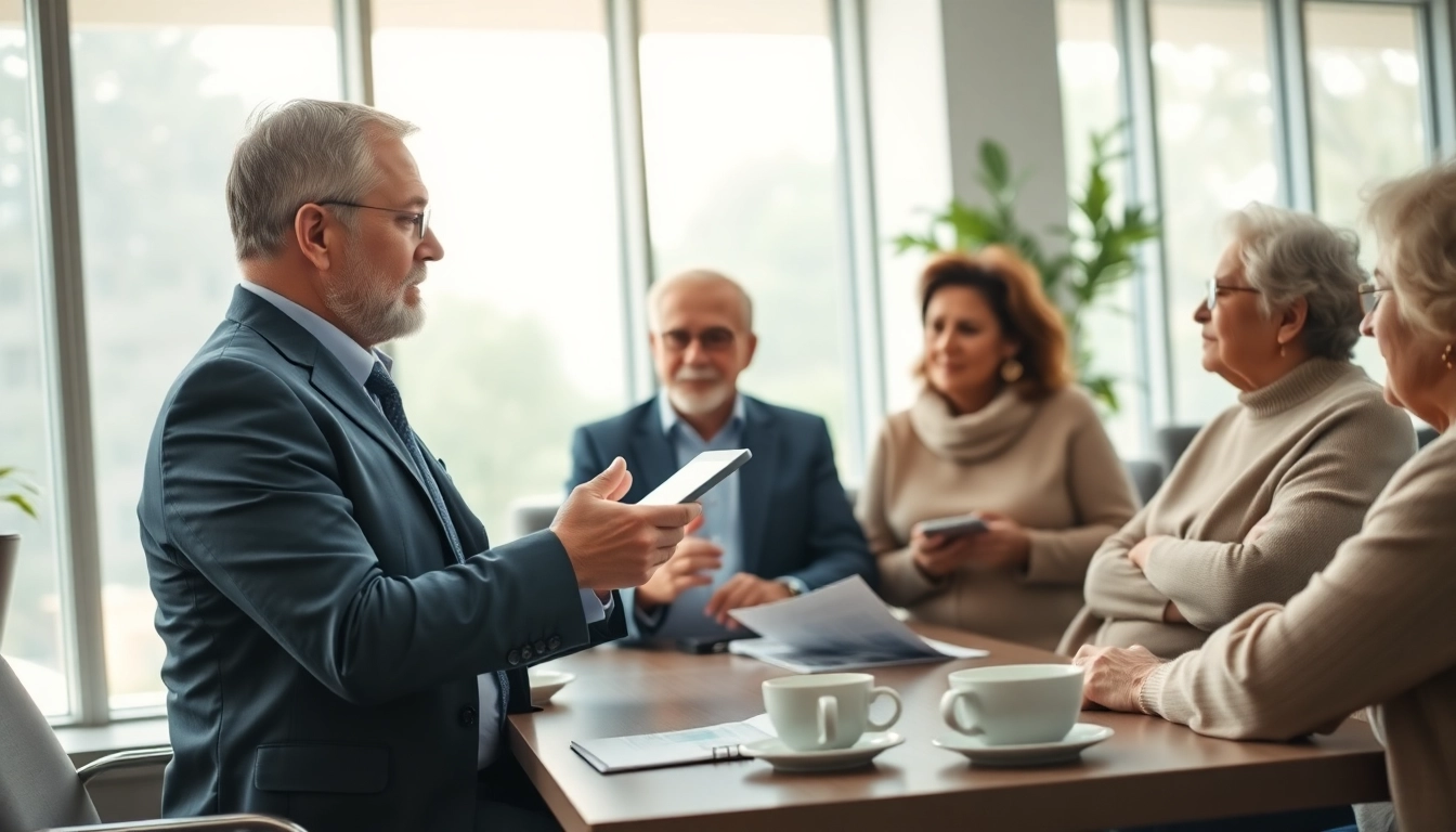 Engaging discussion about social security benefits in a professional setting.
