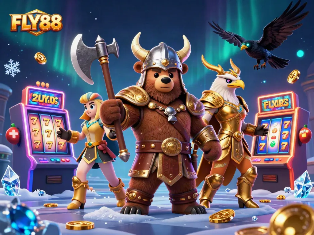 FLY88 players enjoy immersive experiences with engaging slot machines and vibrant characters.