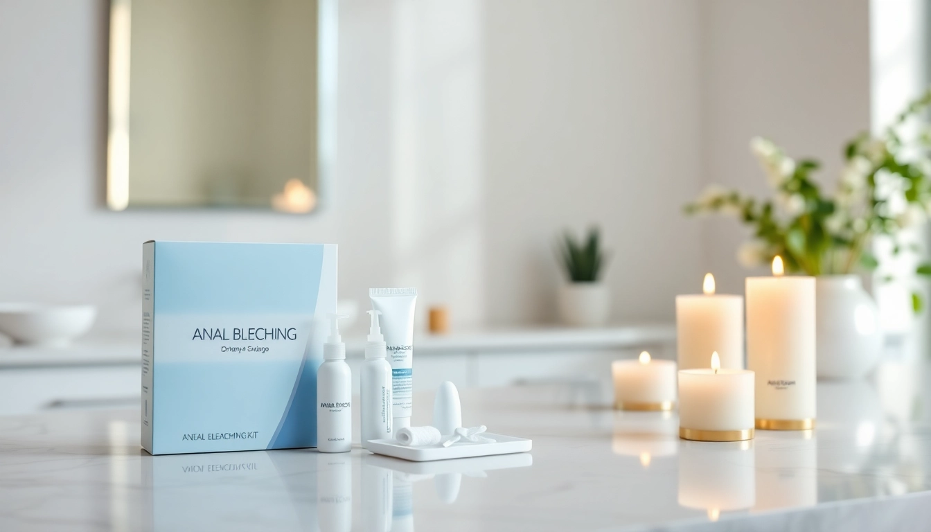 Enhancing your confidence with anal bleaching kit in a bright, elegantly arranged bathroom.