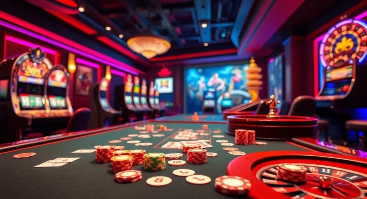Experience the excitement of nohu90 with vibrant casino tables and dynamic slot machines.