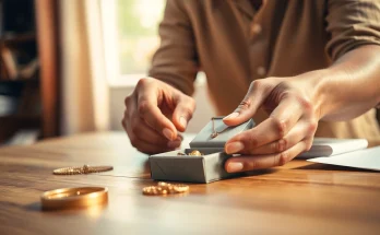 Compro oro a distanza: Process of packaging gold jewelry securely for sale.