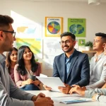 Engaging discussion about finding the ideal career in a supportive office setting.