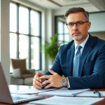 Clearwater truck accident lawyer providing legal advice in a professional office setting.