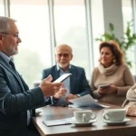 Engaging discussion about social security benefits in a professional setting.