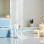 Enhancing your confidence with anal bleaching kit in a bright, elegantly arranged bathroom.