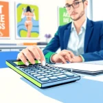 Calculate your fat free mass index with a professional using modern tools in a bright office setting.