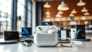 Showcase Liquidation Apple AirPods Max – 20 Units (Massive ROI) in a retail environment highlighting premium features and sleek design.