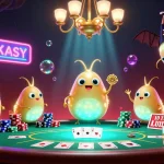 Engage in exciting games at a payid casino Australia featuring vibrant glowworms and poker elements.