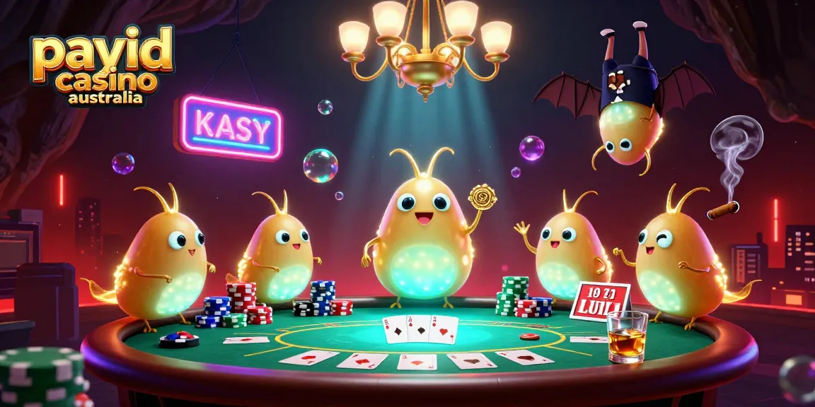 Engage in exciting games at a payid casino Australia featuring vibrant glowworms and poker elements.