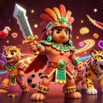 Engage with thrilling 11WIN games and colorful 3D casino elements in this dynamic illustration.