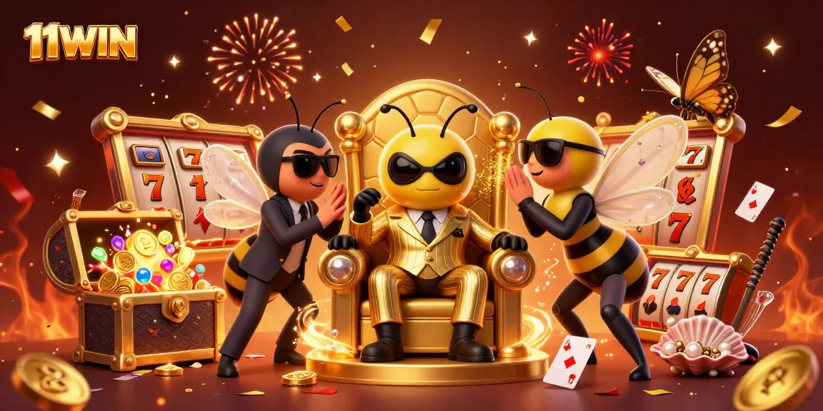 Experience thrilling gaming adventures with 11WIN's vibrant casino illustration art.