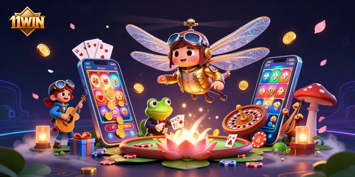 Experience 11WIN's vibrant online casino atmosphere with interactive card dealing and thrilling gameplay.