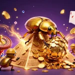 Experience thrilling wins with 11WIN as golden coins cascade from a dynamic casino scene